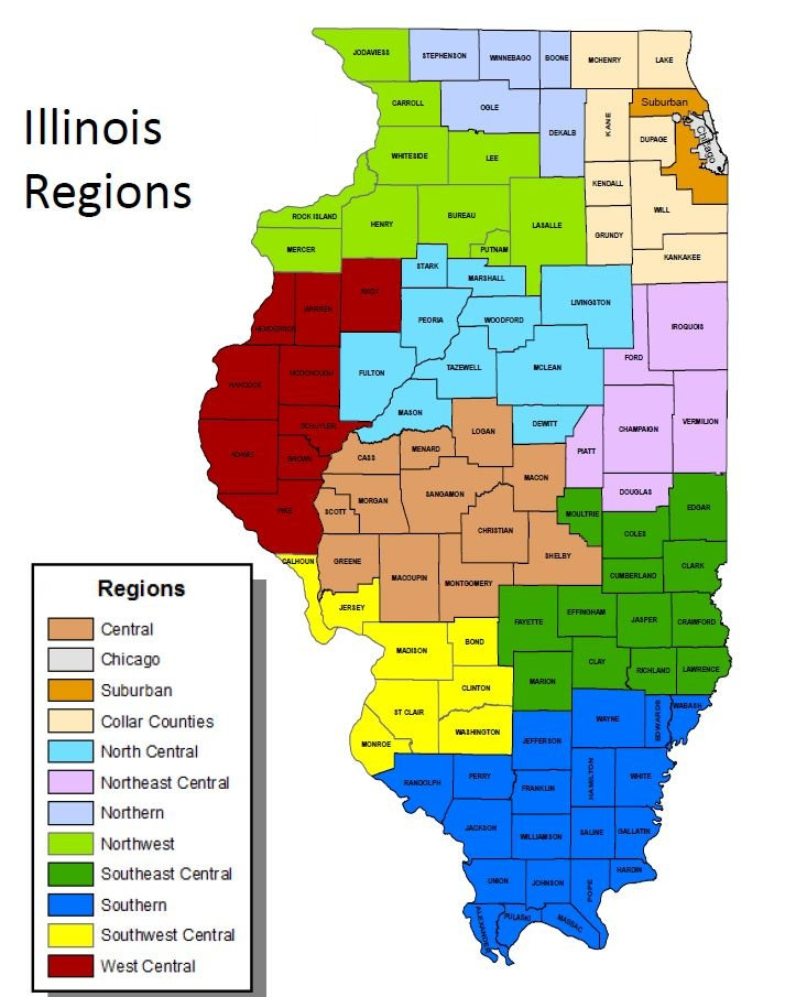 Ilinois map